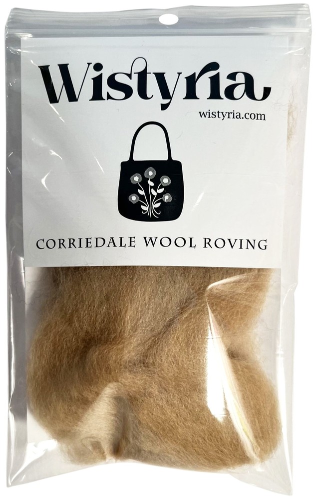 Wool Roving 12" .22oz Camel