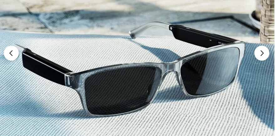 Amazon Echo Frames Smart Glasses Designed for Alexa+ Polarized Lenses- Wide Grey