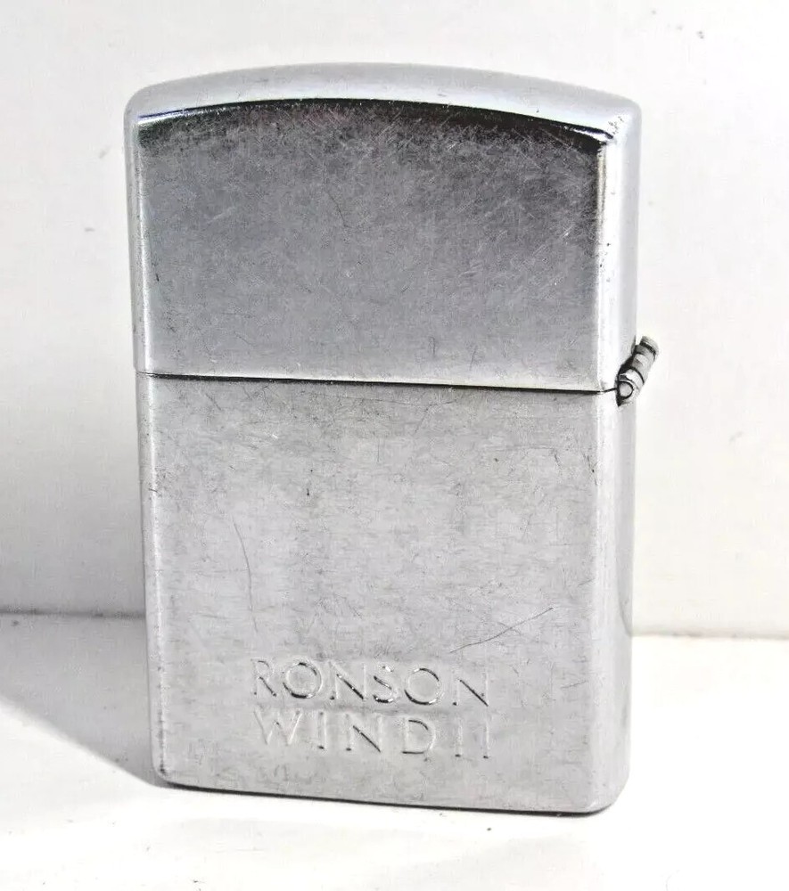 🔥  Vintage Chrome Ronson Wind II Lighter Sparks!  -A11
