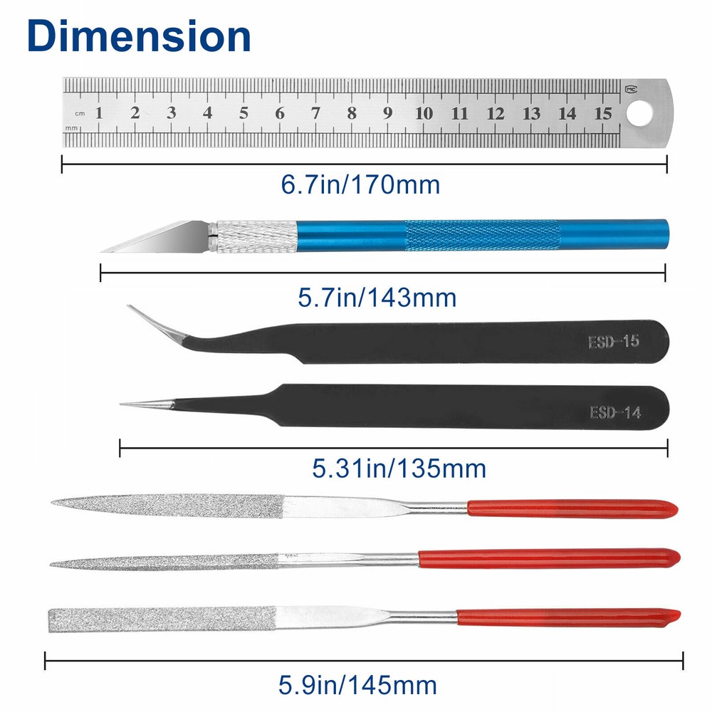 24Pcs/Set Basic Modeler Tool Set Craft Hobby Model Car Building Kit for Gundam