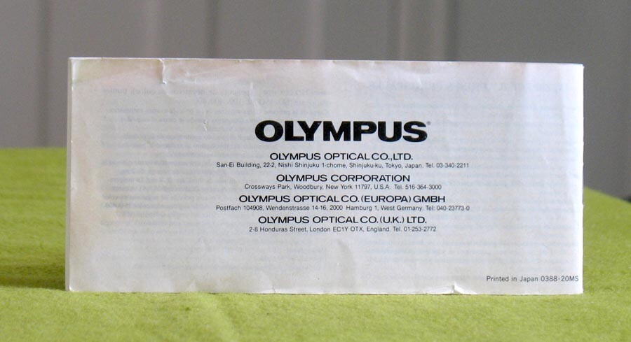 Olympus AF-10 35mm Camera Manual