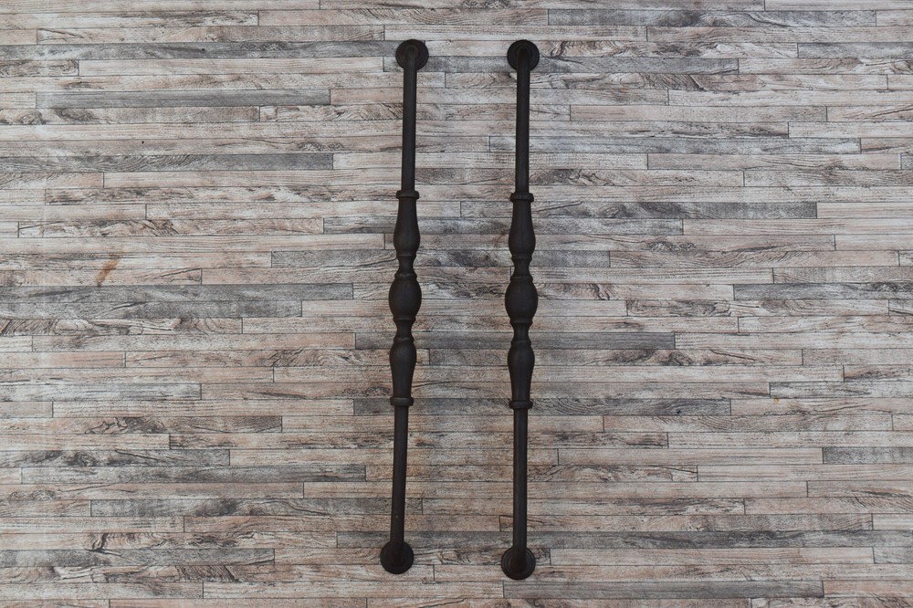 19" in Cast Iron Extra Large Heavy Front Door Gate Pulls Handles House decor 2pc