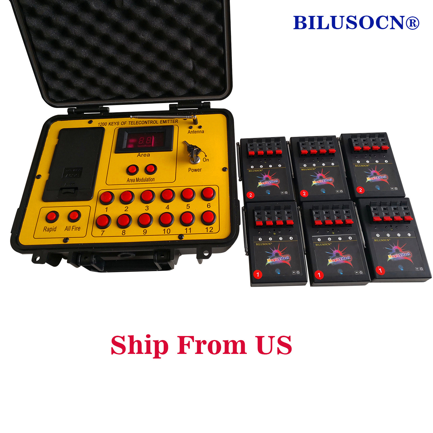 24 Cue Fireworks Launch Firing System Wireless Remote 6 Receivers USA Stock