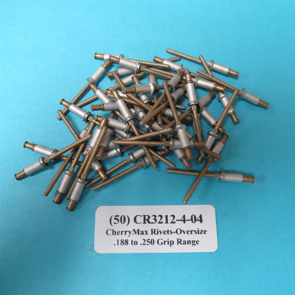 CR3242-4-04 CherryMAX 100° Flush Countersunk Head Oversize Aircraft Rivets (50)