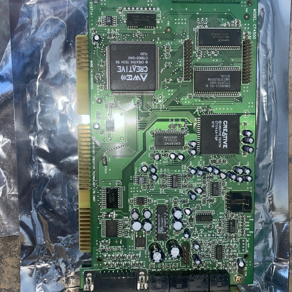 Creative Sound Blaster AWE64 ISA Sound Card CT4500 Working Pull DOS Win95