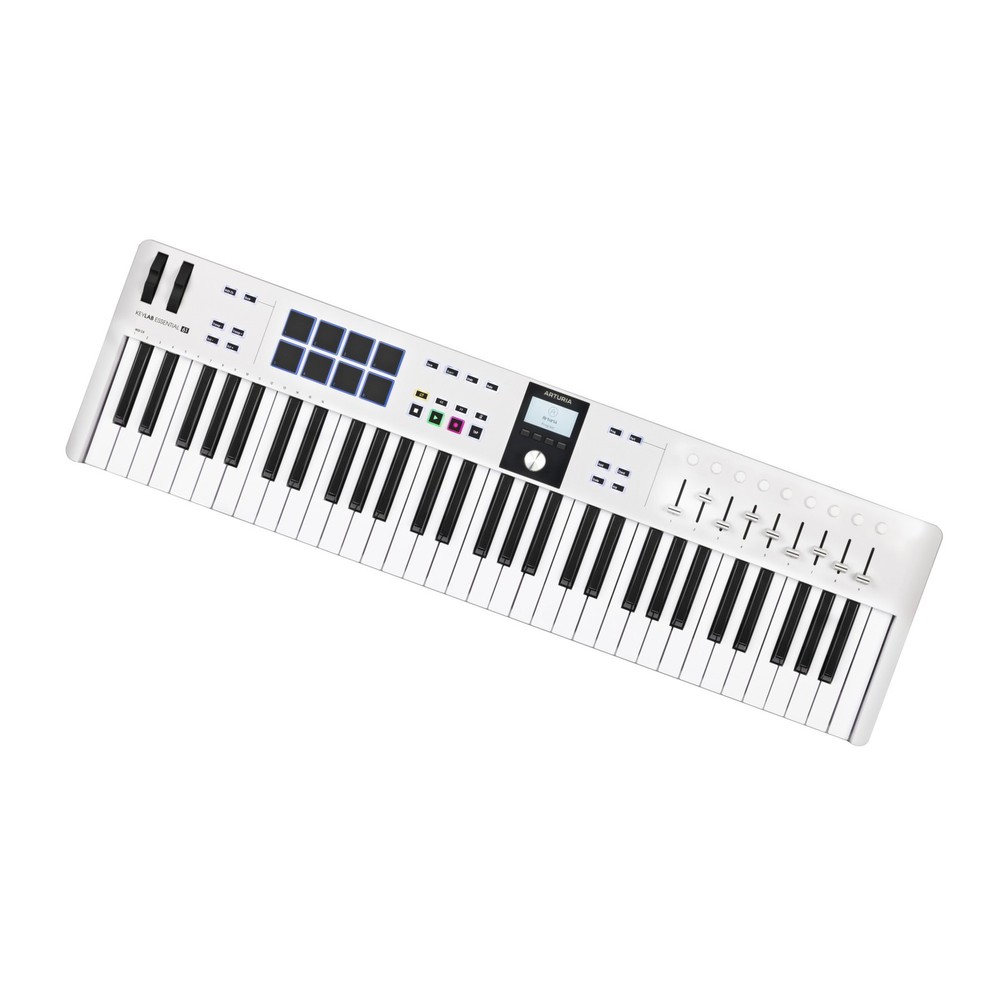 Arturia KeyLab Essential 61 mk3 MIDI Keyboard Controller with Stand Bundle