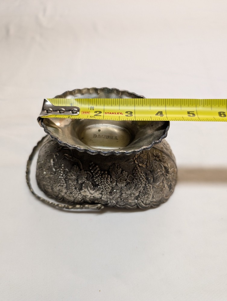 Vintage Daruma Silver Plated Basket/ Bowl/ Candy Dish, Made In Japan