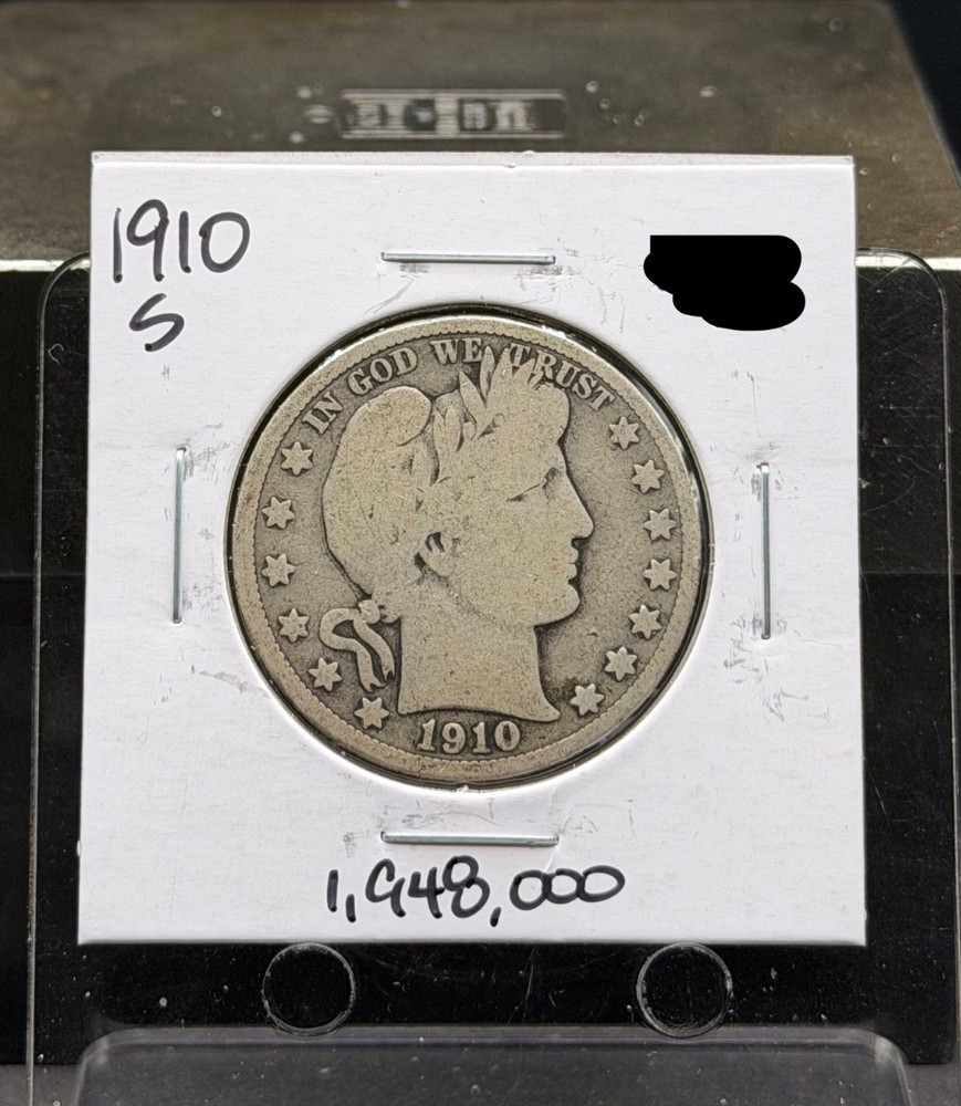 1910 S Barber Half Dollar