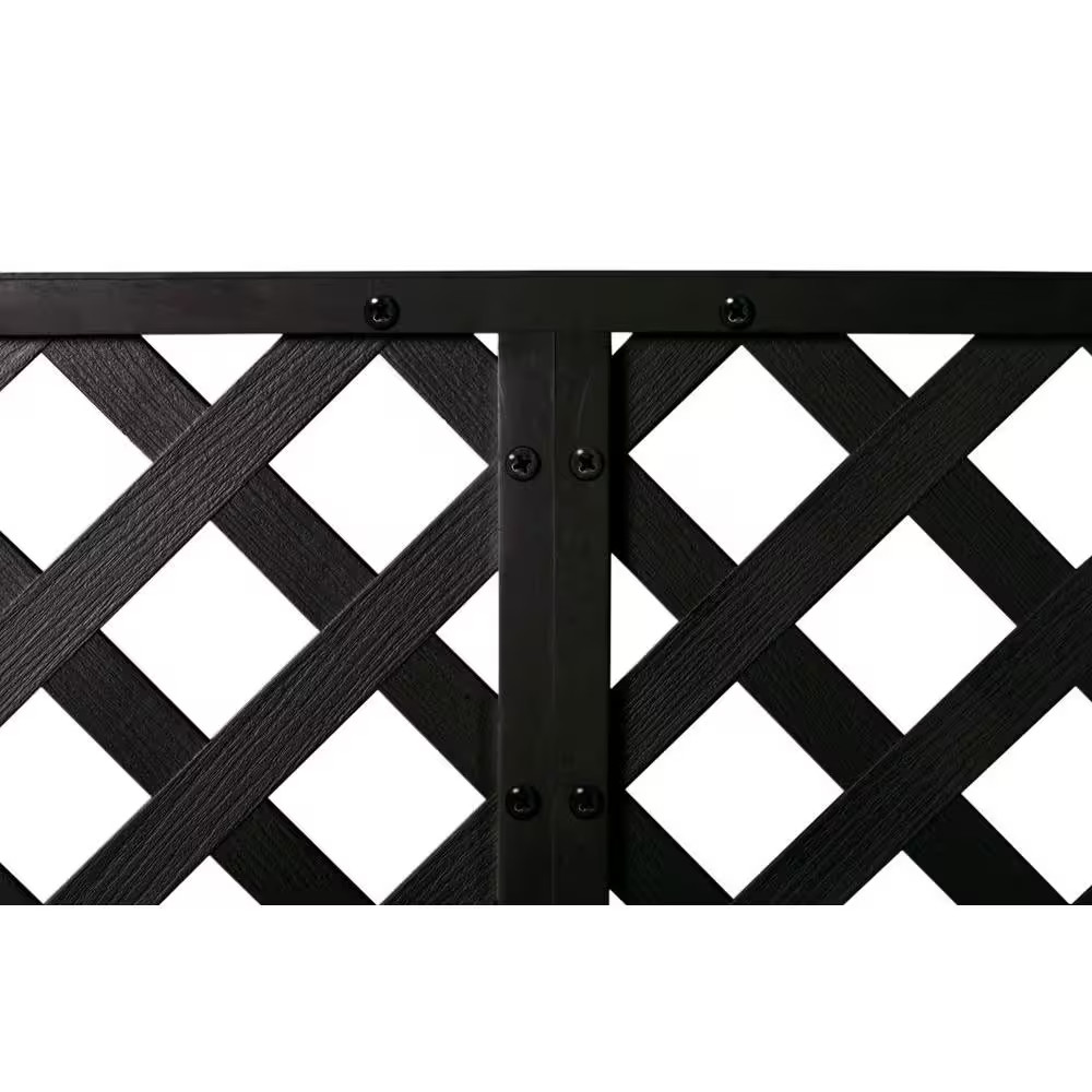 8 ft. Black Plastic Lattice Divider