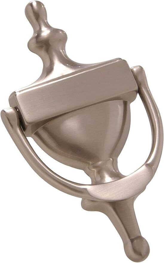 Hillman Hardware Essentials 852724 Satin Nickel Door Knocker 7" Solid Brass