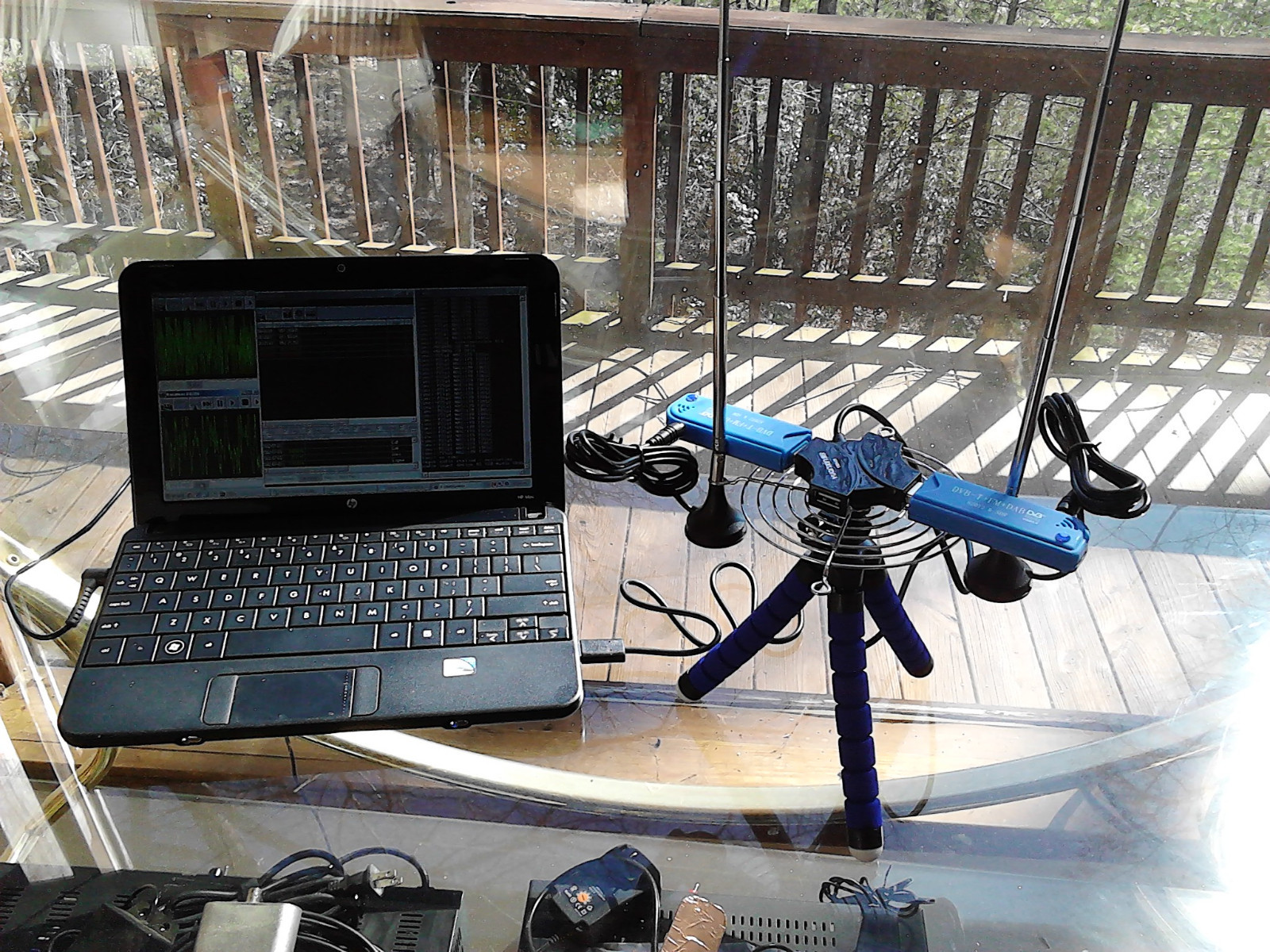 "BLUEBEAM" DUAL SDR RADIO (2x) RTL2832U+R820T2 Drone Tripod Rig