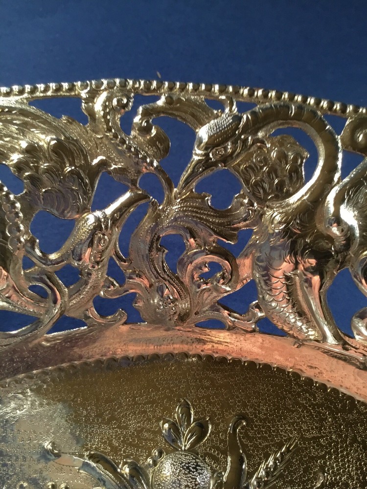 SILVER - GERMAN - 19Th CENTURY - OVAL FORM - FRUIT BOWL