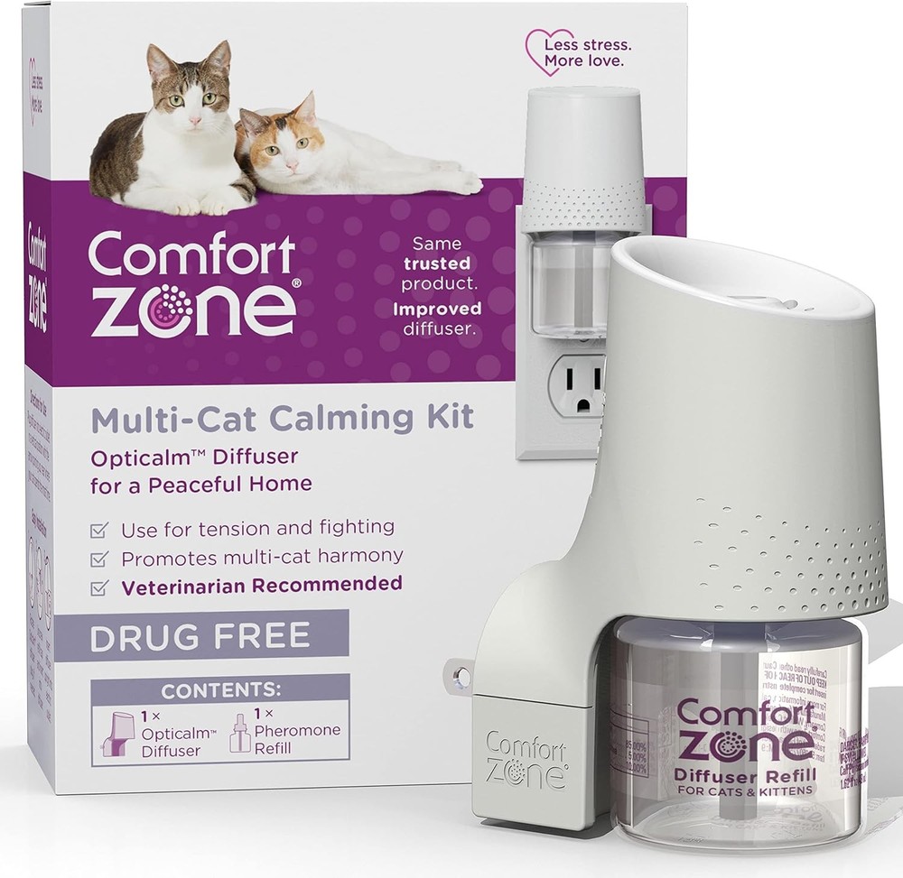 Value Kit; 3 Multicat Diffusers & 6 Refills; Cat Calming Pheromone; Reduce