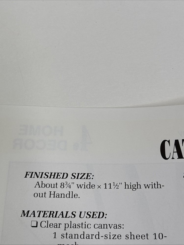 Cat & Mouse Clock Annie's Attic Plastic Canvas Pattern Page