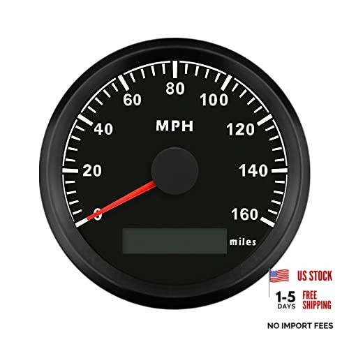Universal MPH GPS Speedometer Odometer Kit 160MPH Speed 0-160MPH black+black