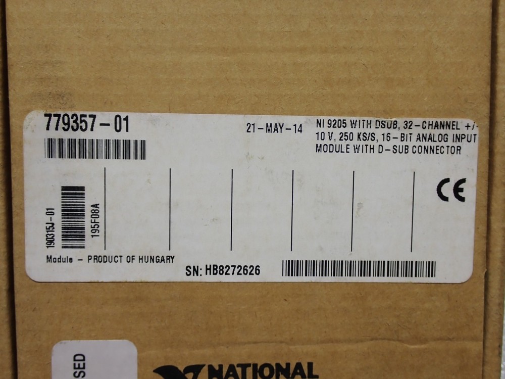 National Instruments NI 9205 Analog Input Module 32 Channels Sealed New