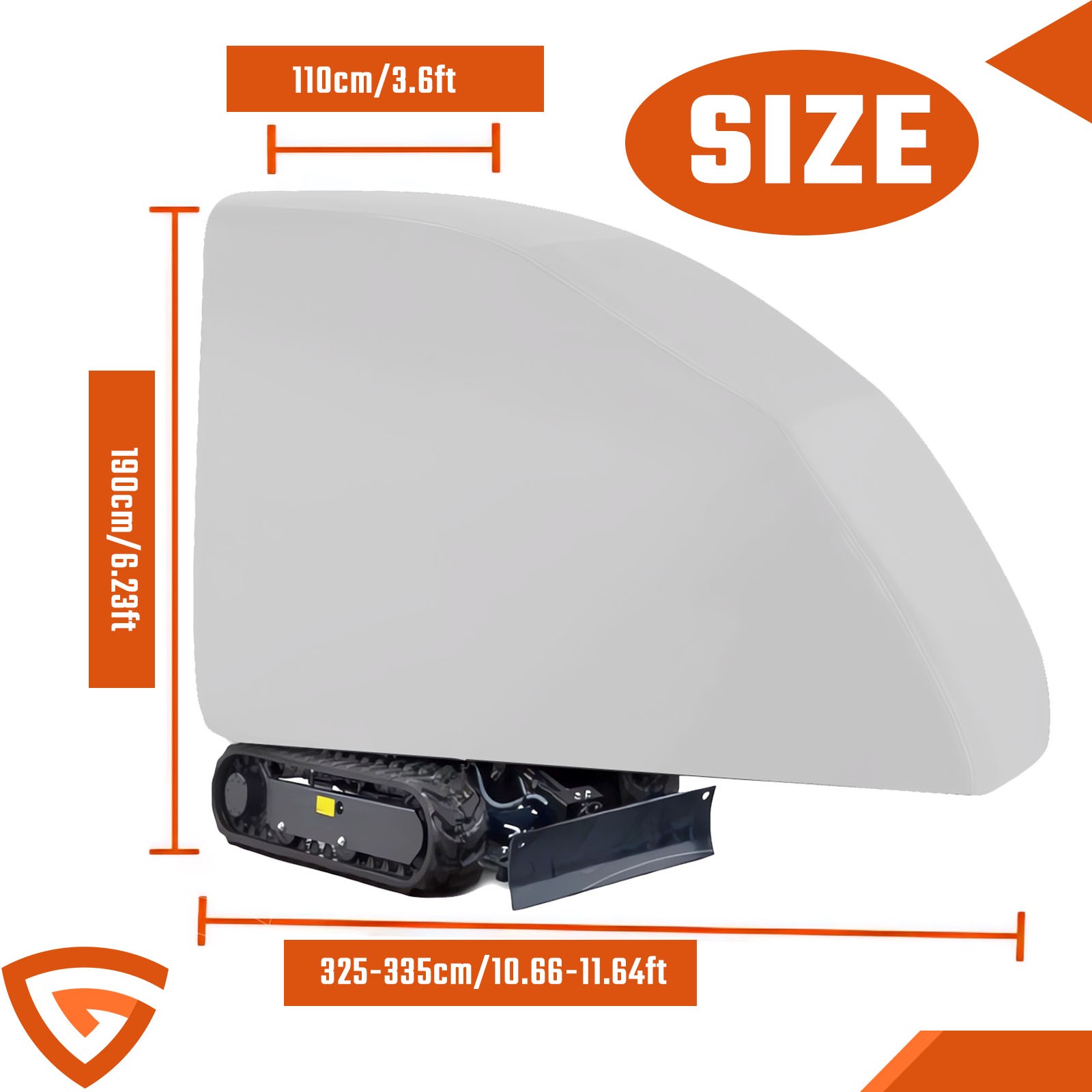 Full Cover For Mini Excavators Outdoor Waterproof UV Snow Mini Excavator Cover