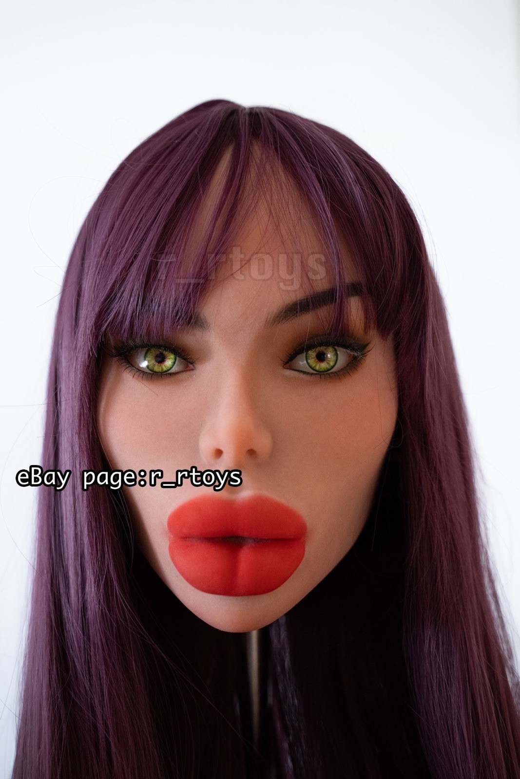 WM Doll BIMBO HEAD #496 WM SEX DOLL HEAD only TAN with BUILT IN TONGUE