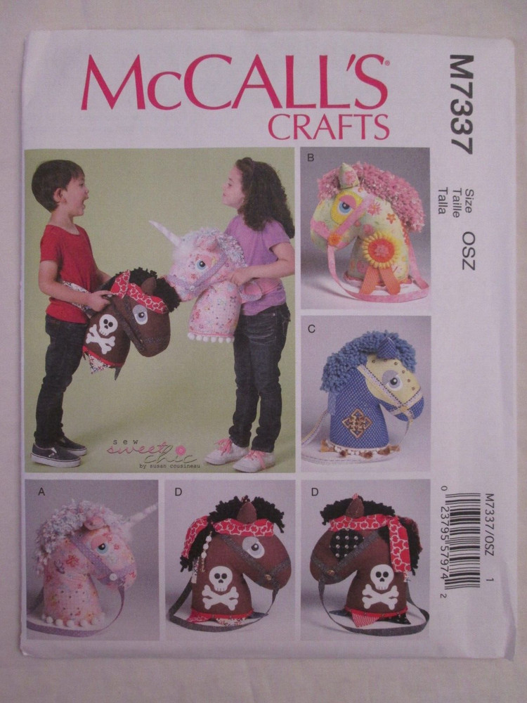 McCalls 7337 Playtime Ponies Unircorn Sewing Pattern Creative Play Uncut FF
