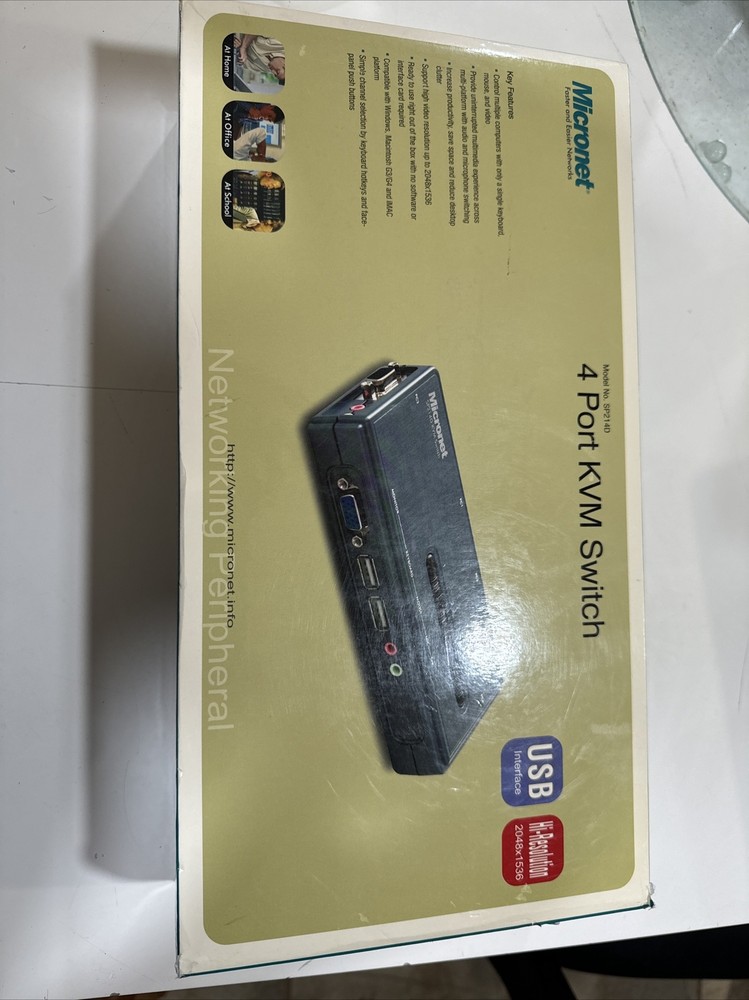 Micronet 4 Port KVM Switch SP214D