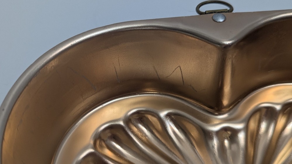 Two Small Heart-shaped Metal Bakeware Pans/Mold