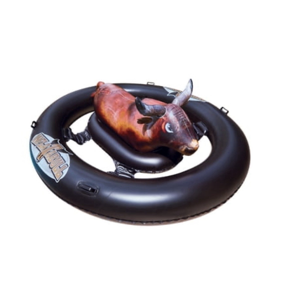Inflatabull Inflatable Ride On Rodeo Bull Pool Toy Float Ages 9+ New