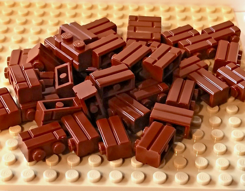 Lego 1x2 Reddish Brown Masonry Bricks Building Blocks Modified NEW X20