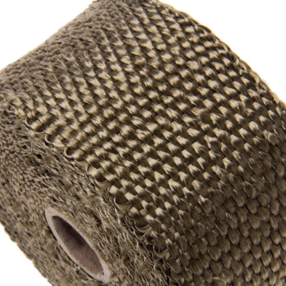 2" x 50' Titanium Exhaust Wrap for Car Headers with Stainless Steel Zip Ties