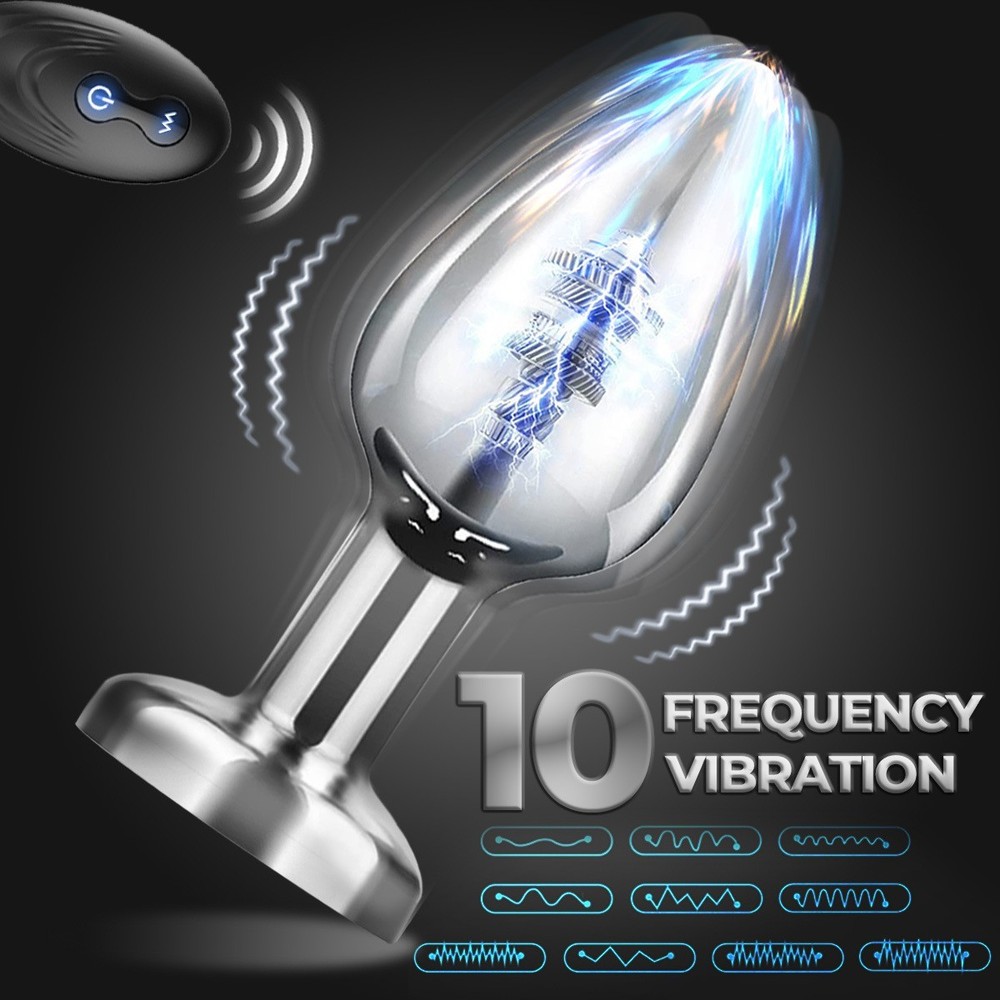Remote Control Anal Plug Vibrator, 10 Modes Vibrating Butt Plug, Small Butt Plug