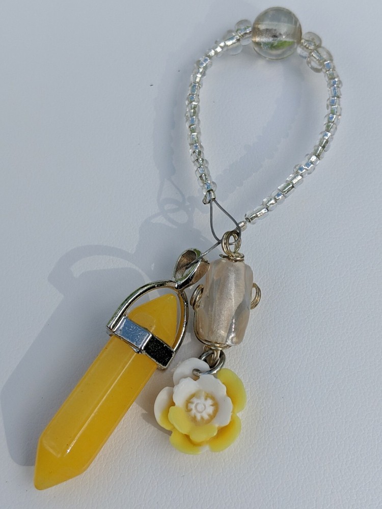 Sunshine Yellow Jade Pendulum (reiki blessed, hand-crafted)