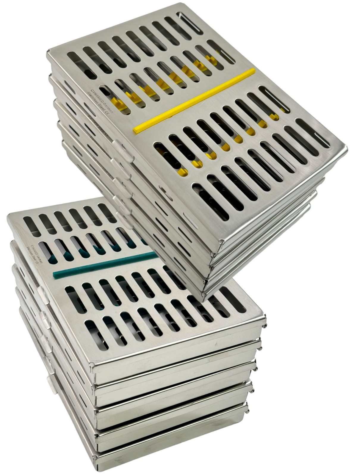 10 GERMAN DENTAL SURGICAL AUTOCLAVE STERILIZATION CASSETTE BOX 7.25"LX 5"W X0.75