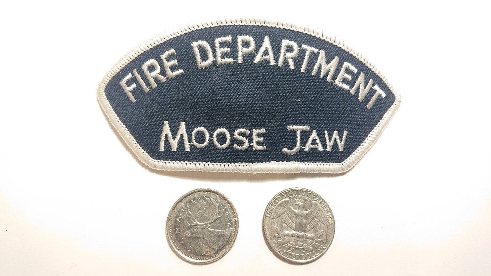 Fire Department Moose Jaw Saskatchewan White Patch Badge Crest