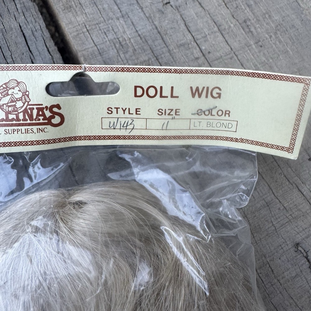 Tallinas Doll Wig Pull Cap Ringlets Side Light Blonde Style W143 11” New