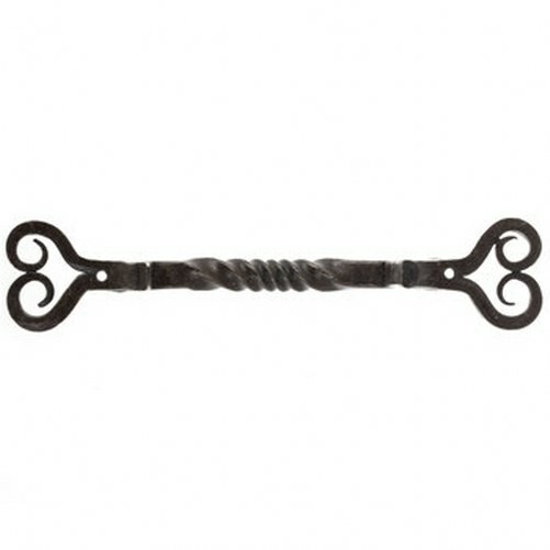 4 pc set Hand Forged Twisted Steel Heart Ends Handle Pull Cabinet Rustic new