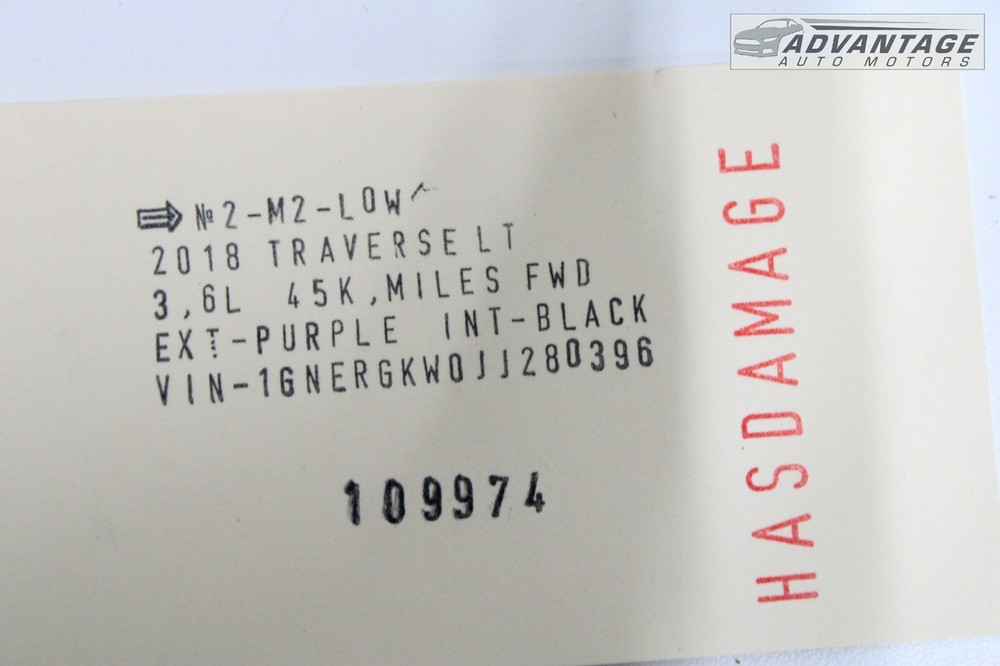 2018-2021 CHEVY TRAVERSE ECM ENGINE COMPUTER CONTROL MODULE BRAIN 12687483 OEM