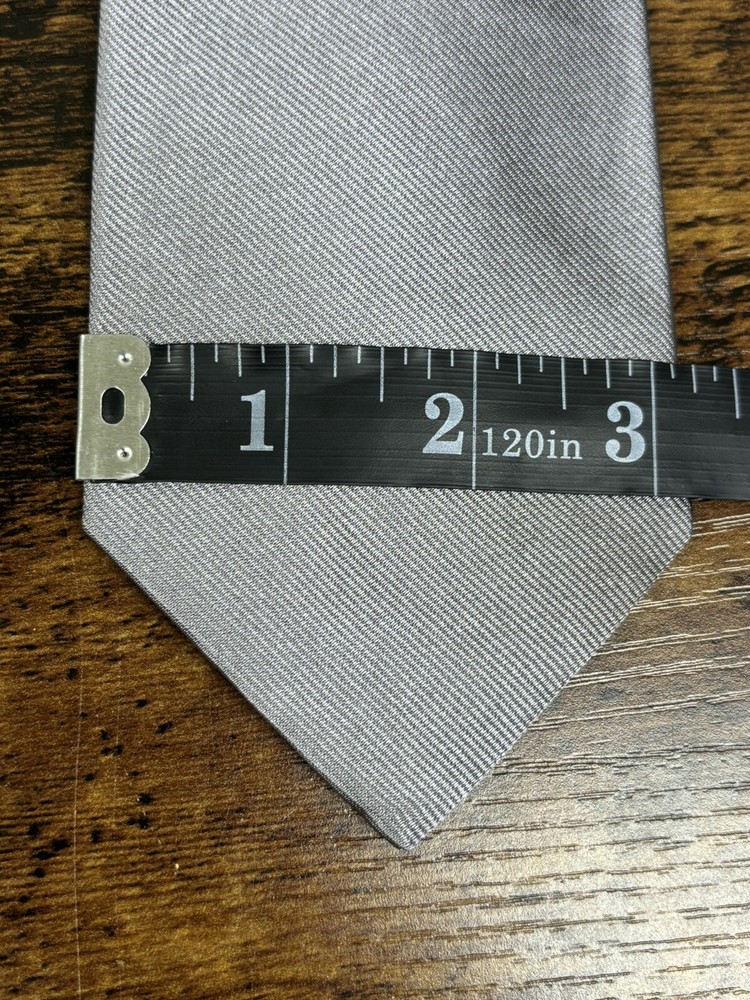 Brooks Brothers Solid Silver Tie 100% Silk Men's Necktie 57"