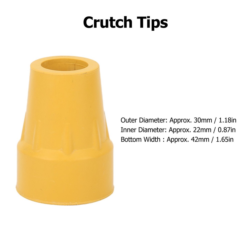 2pcs Crutch Tips Non-Slip Heavy Duty Replacement