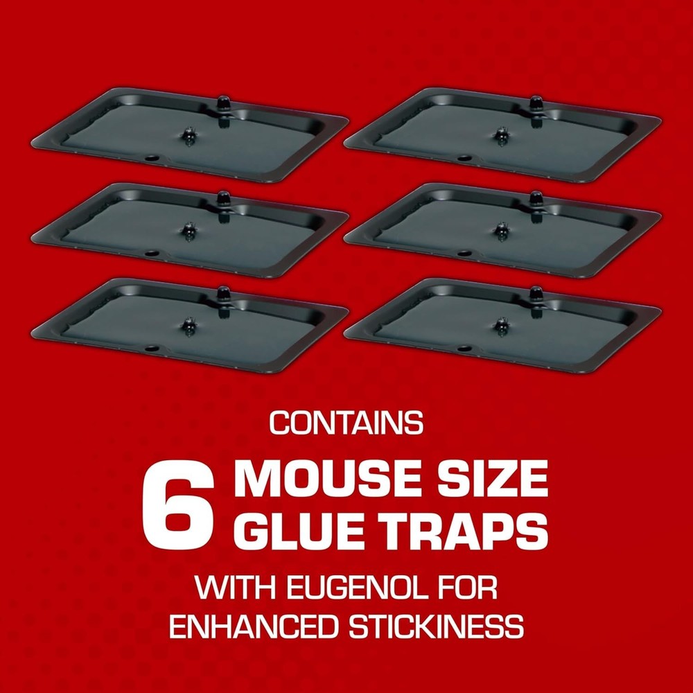 Enhanced Stickiness Glue Traps - 6 Pack for Immediate Pest Control Effectiveness