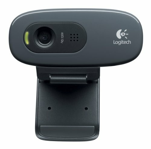 EUC Logitech C270 HD Webcam 720p Widescreen HD Video Calling +Light Correction