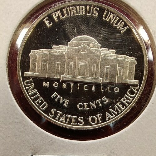 1993 S, Jefferson Five Cent Pieces, Gem Deep Cameo Proof Nickel