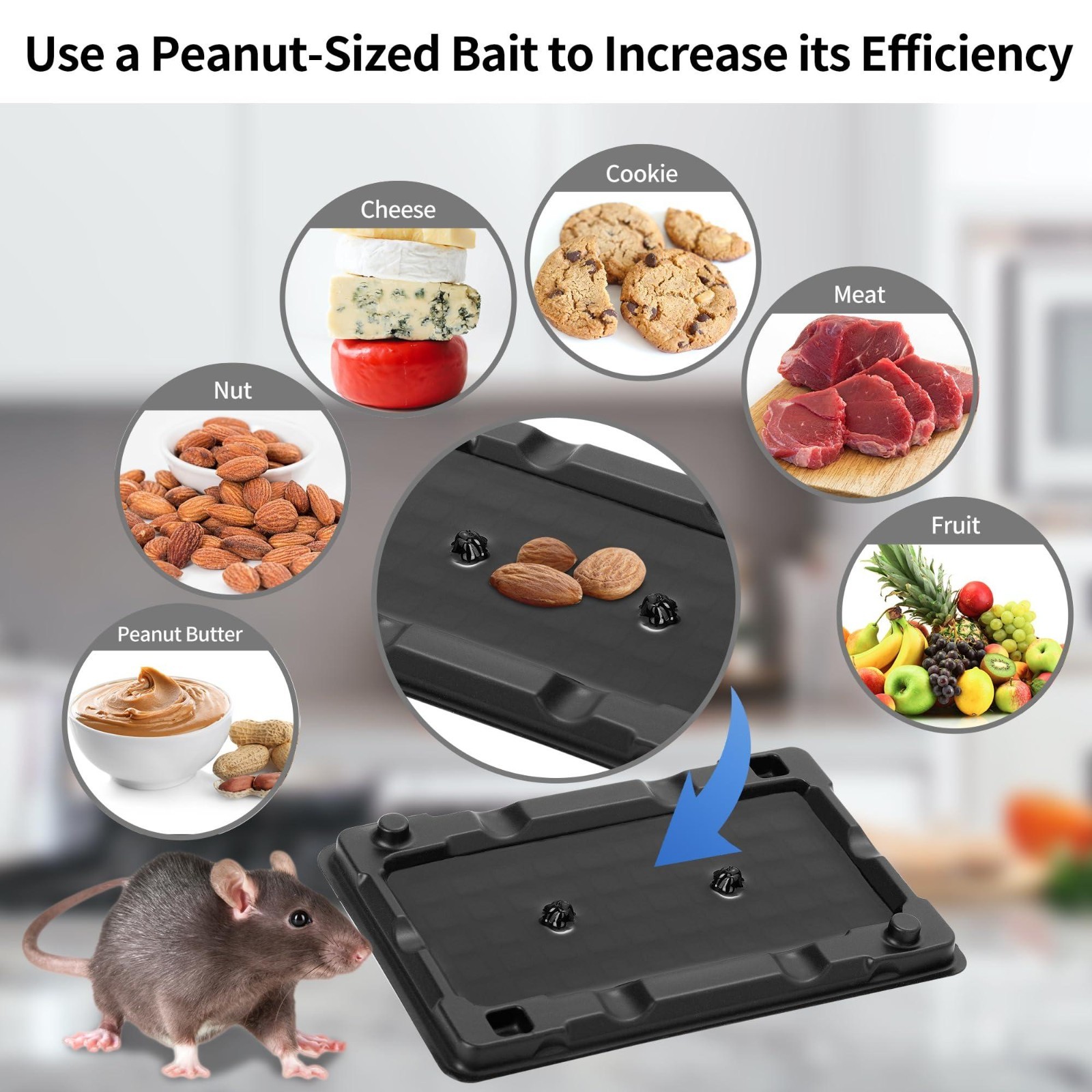 12 Pack Sticky Mouse Traps Indoor – LULUCATCH Non-Toxic Glue for Mice & Insects.