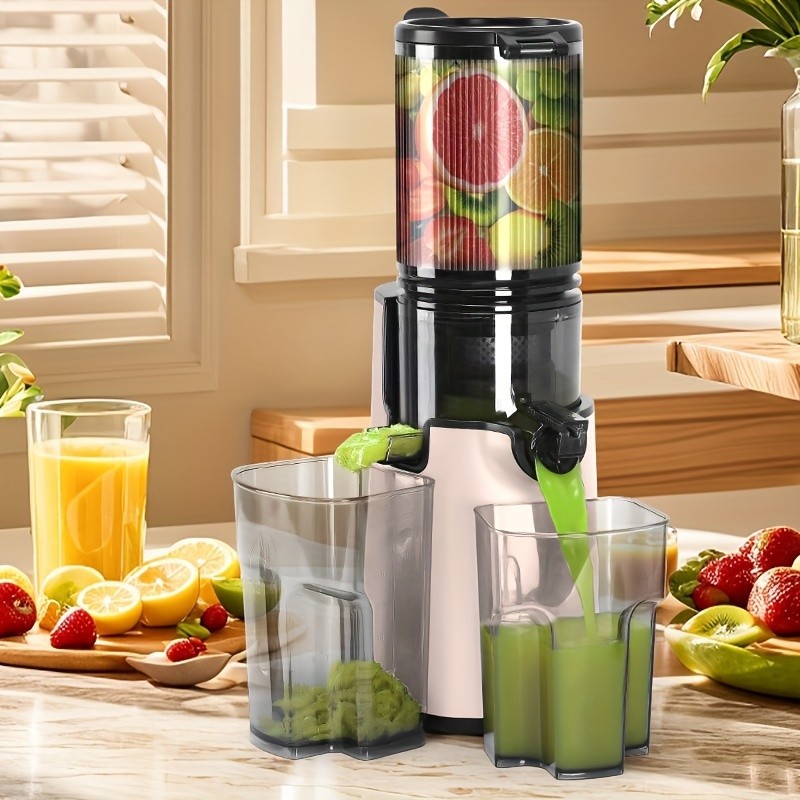 Cold Press Masticating Juicer 350W Slow Juicer Wide Feed Chute High Juice Yield