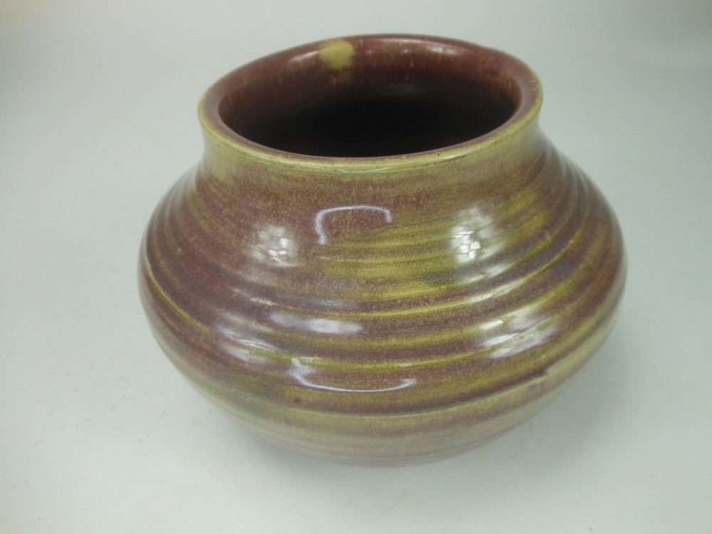 Studio Pottery Vase Hand Crafted Turned 4 3/4"