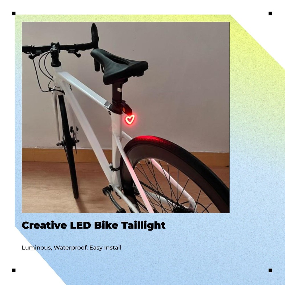 Bike Rechargeable LED Light, Waterproof, Multi-Mode