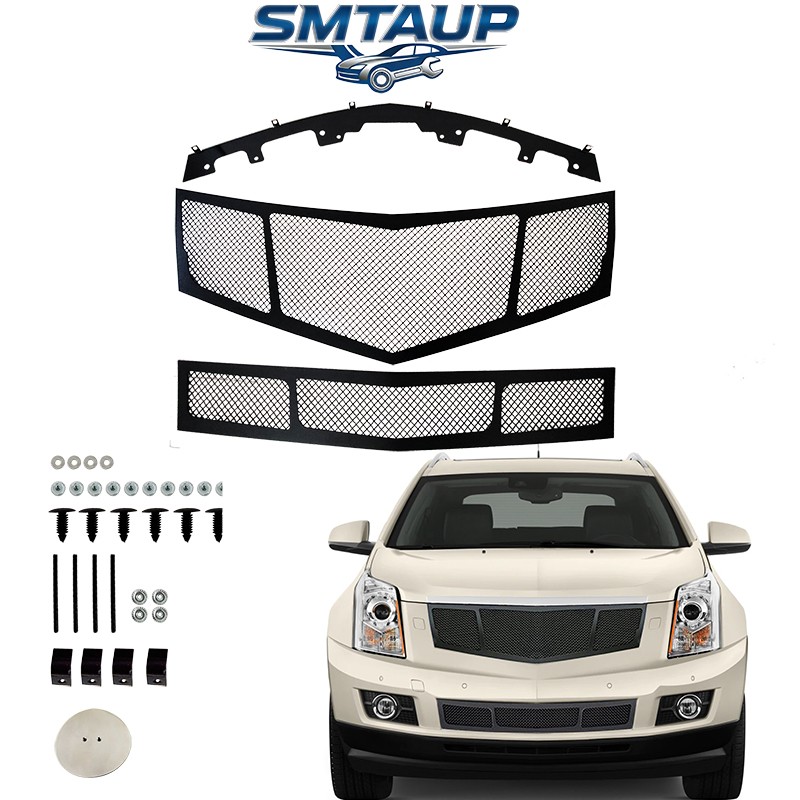 Black Mesh Grille Fits 2010-15 Cadillac SRX Stainless Grill Insert Replace SS