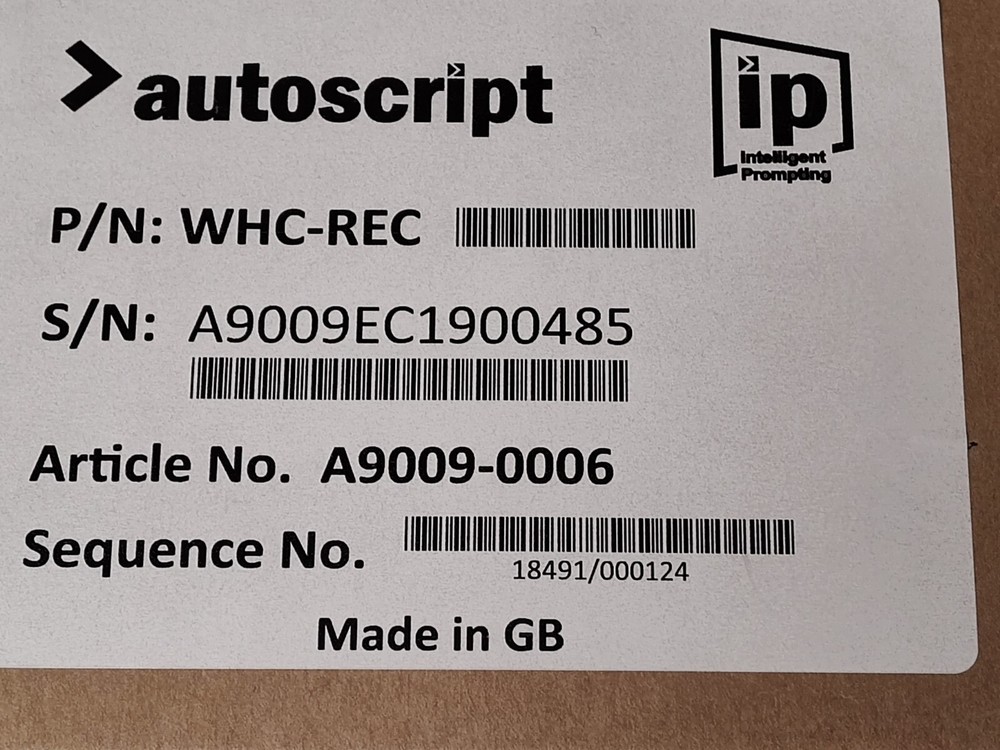 Autoscript WP-IP Wireless Base Station A9009-0002