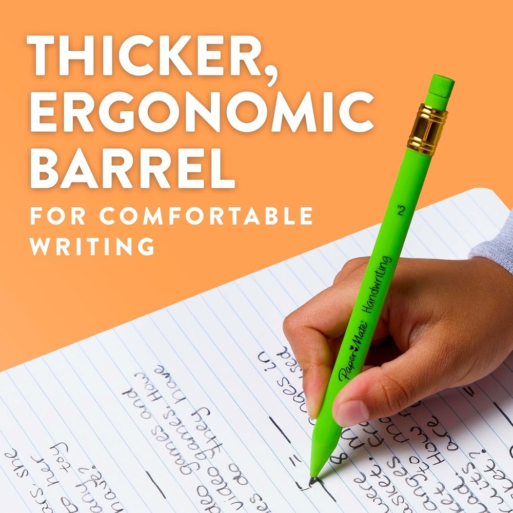 Handwriting Triangular Mechanical Pencil Set with Lead & Eraser Refill