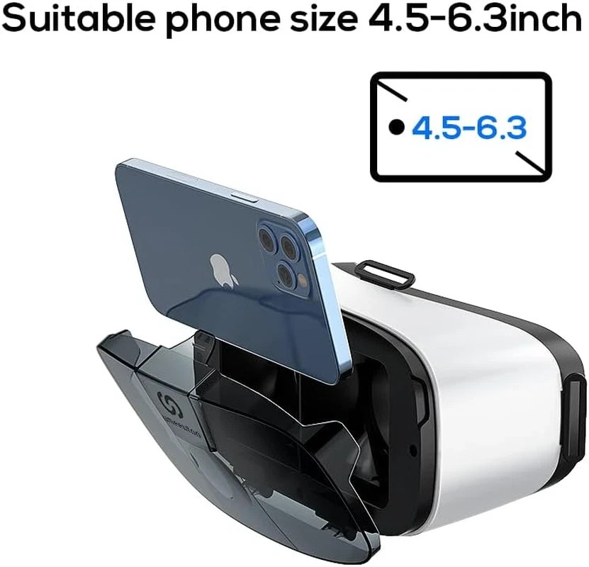VR Headset for Phone, Compatible with Iphone Samsung and Android 3D Virtual Real