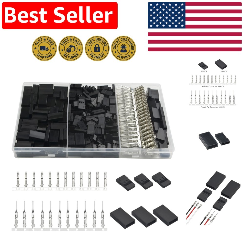 Universal 900 PCS Servo Cable Connector Set: Crimp Pin Kit for Easy Projects