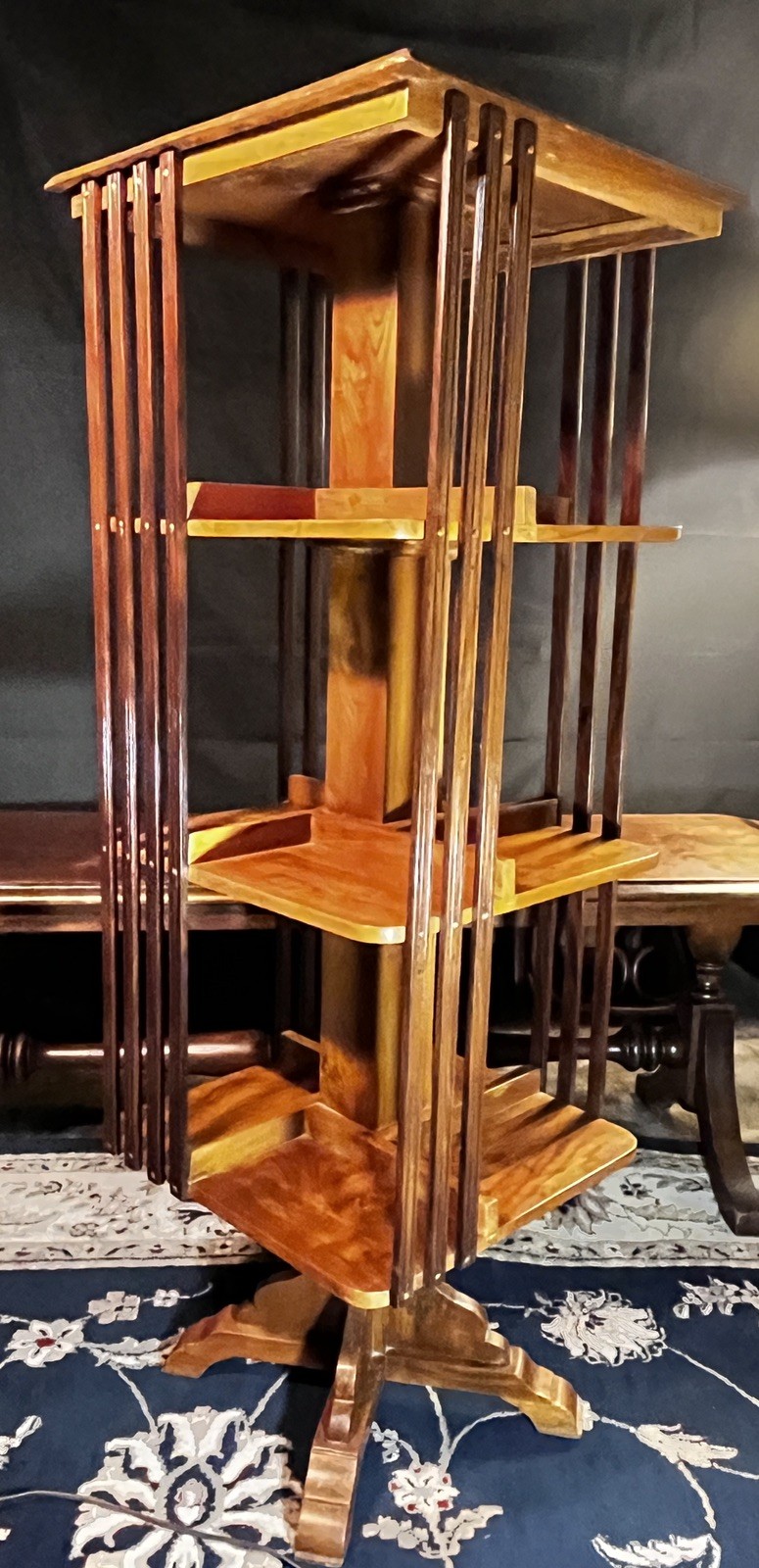 Antique Early 20th Century American Hard Maple Open Spindle Bookcase (1890-1920)